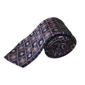 Robert Talbott Tie‎ Best Of Class Hand Sewn 100% Silk Blue Gold Geometric LONG